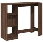 vidaXL Bartisch mit Regal Braun Eiche 124x46x103,5 cm Holzwerkstoff
