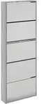 vidaXL Schuhschrank mit Spiegel 5 F&auml;cher Grau Sonoma 63x17x169,5 cm