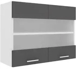 VCM K&uuml;chenm&ouml;bel H&auml;ngeschrank Esilo Wei&szlig; / Anthrazit H. 60 x B. 80 x T. 31 cm