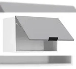 VCM K&uuml;chenm&ouml;bel H&auml;ngeschrank Fasola Wei&szlig; / Anthrazit H. 40 x B. 60 x T. 31 cm