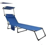 VCM Sonnenliege Bindox Blau L. 185 x H. 24 x B. 55 cm