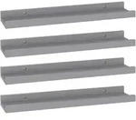 vidaXL Wandregale 4 Stk. Grau 40x9x3 cm