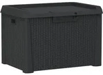 vidaXL Gartentruhe Anthrazit 125 L PP