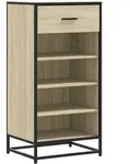 vidaXL Schuhregal Sonoma-Eiche 48x38x97,5 cm Holzwerkstoff