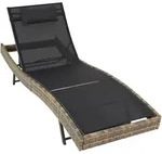 tectake Rattan Sonnenliege Moana Natur