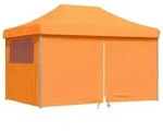 vidaXL Partyzelt Faltbar Pop-Up mit 4 Seitenteilen Orange
