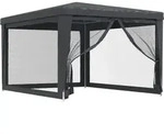 vidaXL Partyzelt mit 4 Mesh-Seitenw&auml;nden Anthrazit 3x4 m HDPE