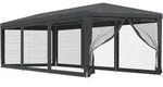 vidaXL Partyzelt mit 8 Mesh-Seitenw&auml;nden Anthrazit 3x9 m HDPE