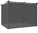 vidaXL Pavillon mit Vorh&auml;ngen Anthrazit 3x3 m Stahl