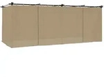 vidaXL Pavillon mit Vorh&auml;ngen Taupe 6x3 m Stahl