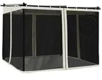 vidaXL Pavillon mit Netzw&auml;nde Creme 3x3 m Stahl