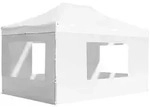 vidaXL Profi-Partyzelt Faltbar mit W&auml;nden Aluminium 4,5&times;3m Wei&szlig;