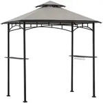 Sunjoy Stahl Grill Pavillon LINAS - 152cm x 244cm, grau