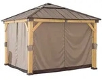 Sunjoy Vorhang f&uuml;r Zedernholz Gazebo 336cm x 336cm