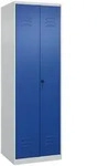 C+P W&auml;sche-/Garderobenspind Classic PLUS, 2 Abteile, 1850x600x500mm, 7035/5010