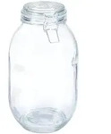 Relaxdays Einmachglas, 3 Liter, mit Deckel & B&uuml;gelverschluss, Einkochen &