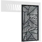 Weide Dekorative Wand f&uuml;r Weide Pergola | Blattdesign anthrazit | aus