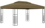 vidaXL Pavillon 3x4 m Taupe 180 g/m2