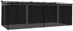 vidaXL Pavillon mit Netzw&auml;nden Anthrazit 6x3 m Stahl