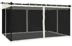 vidaXL Pavillon mit Netzw&auml;nden Creme 4x3 m Stahl