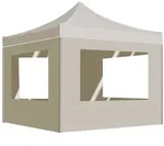 vidaXL Profi-Partyzelt Faltbar mit W&auml;nden Aluminium 2&times;2m Creme