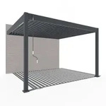Weide Deluxe | Wand Pergola | Voll Aluminium | 3,6 x 4 M | Lamellendach...