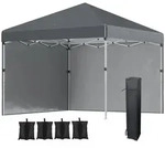 Outsunny - Faltpavillon - 2,97 x 2,97 m - dunkelgrau