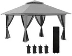 Outsunny - Faltpavillon - 4 x 4 m - dunkelgrau