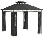 Outsunny - Pavillon - 3 x 3 m - dunkelgrau
