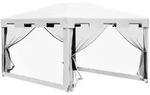 Outsunny - Pavillon - ca. 4x3m - Metall und PE - wei&szlig;