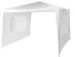 Relaxdays Pavillon 3x3 m, 2 Seitenteile, Metall Gestell, PE Plane, Fenster, Festival
