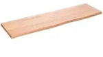 vidaXL Wandregal Hellbraun 100x30x2 cm Massivholz Eiche Behandelt