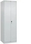 C+P W&auml;sche-/Garderobenspind Classic PLUS, 2 Abteile, 1850x600x500mm, 7035/7035