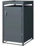 ML-Design M&uuml;lltonnenbox 1er Anthrazit mit Pflanzdach, 1&times;240L, 68&times;80&times;124 cm,