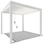 Weide Classic | Pergola Aluminium freistehend | 3 x 3 M | Lamellendach wei&szlig;