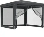 vidaXL Partyzelt mit 4 Mesh-Seitenw&auml;nden Anthrazit 3x3 m HDPE