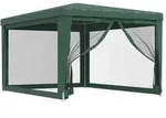 vidaXL Partyzelt mit 4 Mesh-Seitenw&auml;nden Gr&uuml;n 3x4 m HDPE
