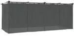 vidaXL Pavillon mit Vorh&auml;ngen Anthrazit 6x3 m Stahl