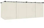 vidaXL Pavillon mit Vorh&auml;ngen Creme 6x3 m Stahl