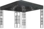 vidaXL Pavillon mit LED-Lichterkette 3x3 m Anthrazit