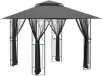 vidaXL Pavillon mit Seitenw&auml;nden Anthrazit 300x300x270 cm Stahl
