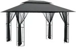 vidaXL Pavillon mit Seitenw&auml;nden Anthrazit 400x300x270 cm Stahl