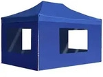 vidaXL Profi-Partyzelt Faltbar mit W&auml;nden Aluminium 4,5x3 m Blau