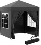Outsunny - Faltpavillon - 2x2m - UV-Schutz - Stahl und Oxford - schwarz