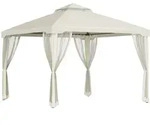 Outsunny - Pavillon - 294Lx294Wx265Hcm - Cremewei&szlig;
