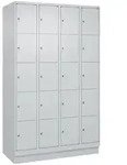 C+P Schlie&szlig;fachschrank Classic PLUS, Sockel, 4 Abteile, 1950x1200x500mm, 7035/70