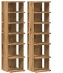 vidaXL Schuhschr&auml;nke 2 Stk. Artisan-Eiche 28x27x102 cm Holzwerkstoff
