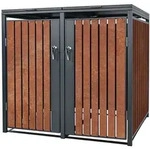 ML-Design M&uuml;lltonnenbox 2er 2 Tonnen 240L, 132x80x116,3 cm,...