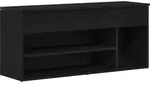 vidaXL Schuhbank Schwarz Eichen-Optik 102x30,5x45 cm Holzwerkstoff