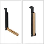 Relaxdays T&uuml;rgarderobe klappbar, zum Einh&auml;ngen, T&uuml;rhaken f&uuml;r 6 Kleiderb&uuml;gel,